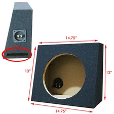 1x Port Single 8" Universal Standard Cab Truck Subwoofer Box Enclosure 1" MDF