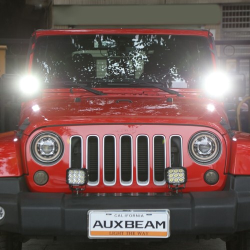 Auxbeam 3" Led Pods Combo Ditch Light For Jeep ATV Wrangler Ford Truck Pickup 2x - Picture 8 of 12