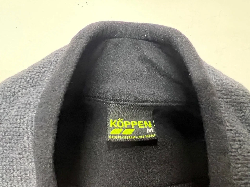 Pullover polar Koppen 1/4 cremallera cuello falso gris manga raglán talla mediana Foto 3 de 4