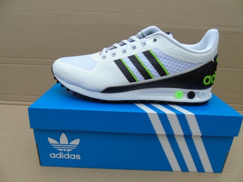 Adidas Originals La Branco/Preto e Verde Trainer Ii Em Vários Tamanhos |  eBay
