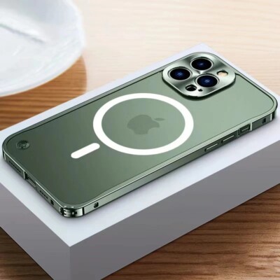 Metall Magsafe Hülle für iPhone 17 16 15 14 13 12 Pro Max Handy Case Schutz