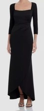 Eliza J Women's Black Open-Back Tulip-Hem Dress Size 12
