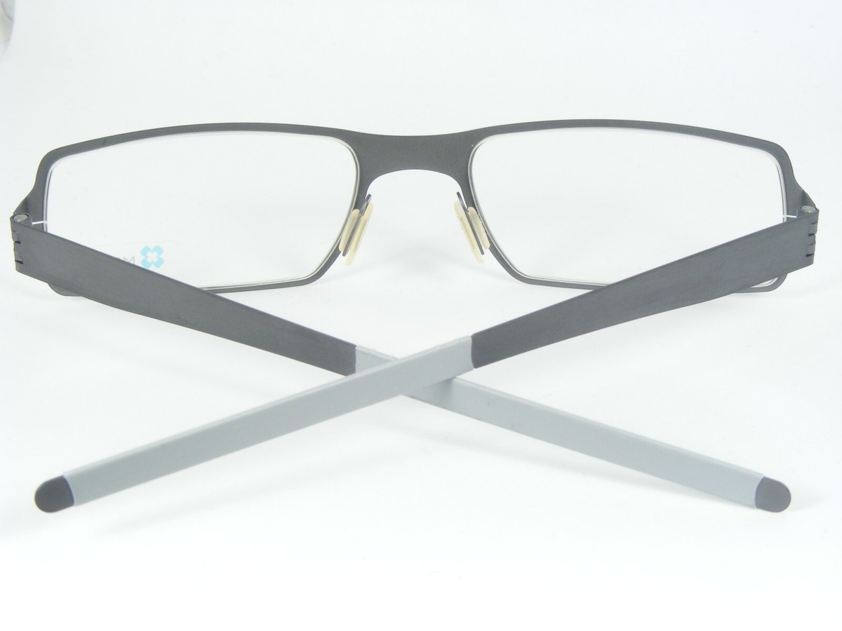Monture De Lunettes Meyer Eyewear Helsinki S - Titane Gris - Cadre Angulaire Unisexe - Neuf Avec étiquettes
