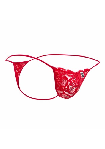 Herren Unterwäsche String Spitze Rot Transparent Sexy Tanga G String Micro Slip - Bild 6 von 6
