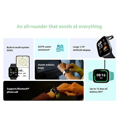 Smartwatch Xiaomi Redmi Watch 3 Black 1,75`` NEW