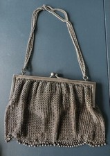 ART DECO ERA SILVERPLATED MESH PURSE