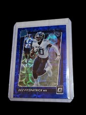 2021 Donruss Optic Dez Fitzpatrick #236 Rated Rookie Blue Scope Prizm | Titans