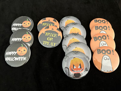 ￼ Kids Halloween Button Set Of  14 Four Different Styles New