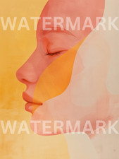 Digital Photo Image Watercolor Abstract Woman Face Picture Art Wallpaper Desktop