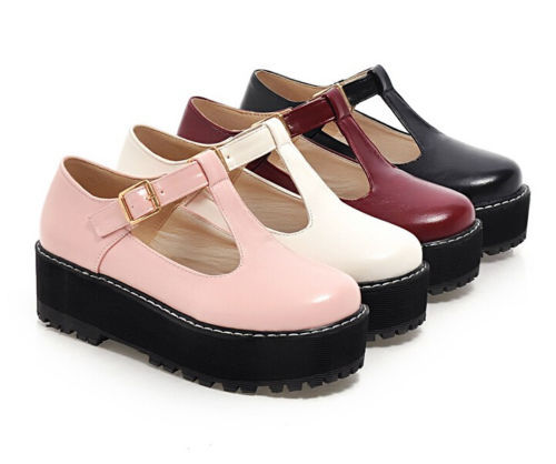 Women's Mary Janes T-Strap Creeper 