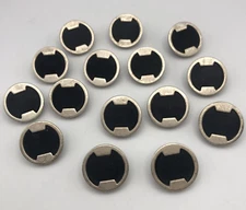 Vintage Black Gold Tone "Batman" Round Shank Button 20mm Lot of 6 D807