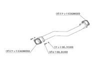 KAKIMOTO RACING CENTER & FRONT PIPE FOR TOYOTA SUPRA E JZA80 TF345