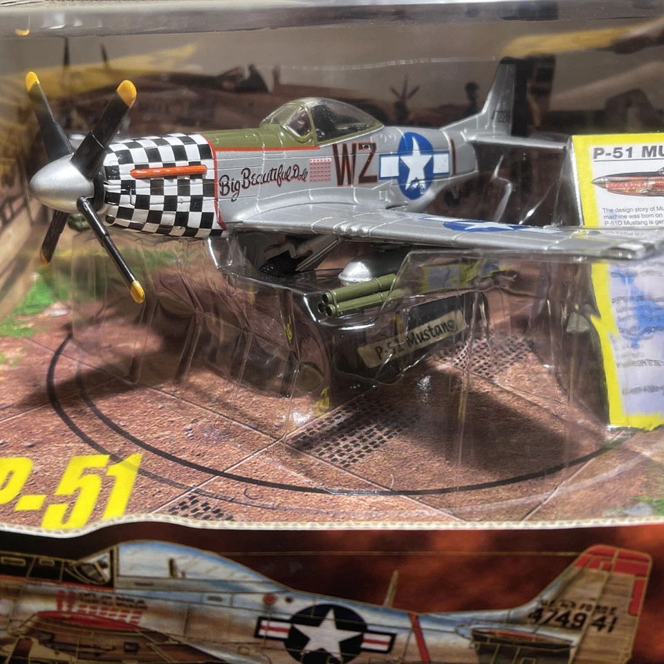 Avión de combate Mustang P-51 D fundido a presión escala 1:48 - Motor Max modelo lote de 3 Foto 3 de 4