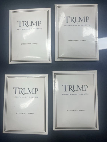 TRUMP ENTERTAINMENT CASINO RESORTS SHOWER CAPS! FOUR