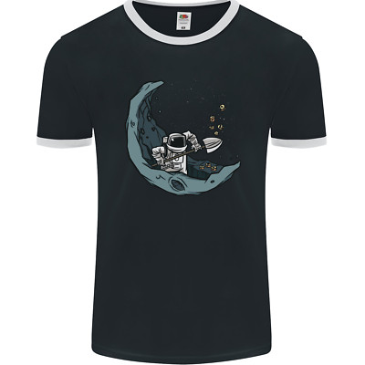 Cryptocurrency Mining the Moon Mens Ringer T-Shirt FotL