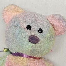 TY Beanie Baby 1999 8 Inch GROOVY The Ty-Dyed Bear W/ Bow Plush Stuffed Toy
