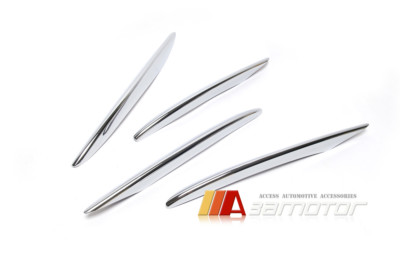 Chrome Front Bumper Fog Light Cover Decal Set s fits Mercedes W213 E-Class Sport
