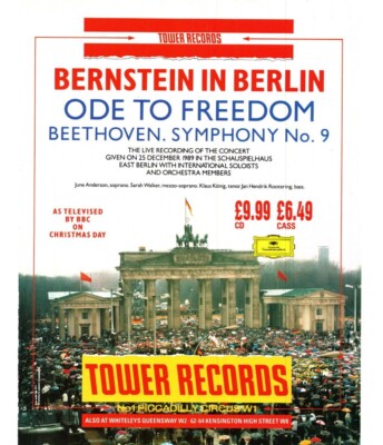 PTP52 MAGAZIN BILD 11X9'' BERNSTEIN IN BERLIN ODE AN DIE FREIHEIT BEETHOVEN