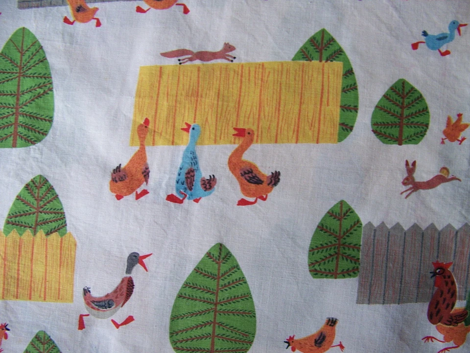 ANCIEN COUPON DE TISSU MOTIFS ENFANTINS ROMANEX DE BOUSSAC - TIS 202 - Photo 4/4