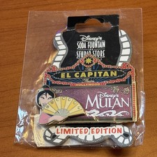 Disney DSF Mulan Pin El Capitan Marquee Theatre Hollywood Mulan with Fan LE 300