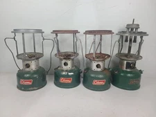 Vintage Coleman Green Metal Lantern Mixed Lot Of 4 Parts Lot