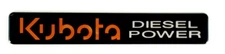 KUBOTA DIESEL POWER EMBLEM  (B)  SUPER SIZED  SATIN