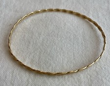 SOLID 14K YELLOW GOLD INTERTWINED BANGLE 8.46" (Perimeter) BRACELET