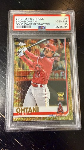 2019 TOPPS CHROME GOLD Wave REFRACTOR #1 SHOHEI OHTANI #/50 psa 10