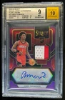 2023-24 Select Amen Thompson Rookie Patch Auto Purple Prizm RC #17/99 BGS 9/10