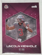 Lincoln Kienholz 2025 Onit Gravity Pink 57/99 Ohio State Buckeyes Football