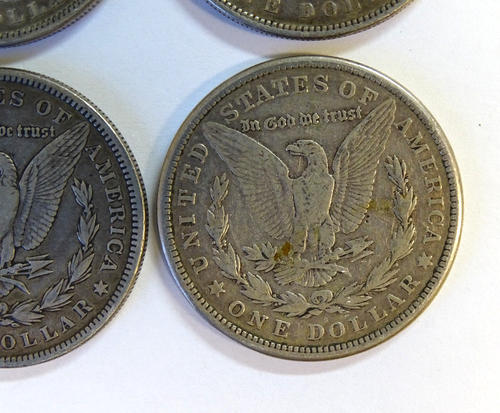Lot of 4 Morgan Silver Dollar Coins (various dates & mint marks) / FedEx FS - Picture 12 of 13
