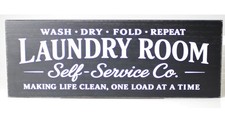 Laundry Room Decor Sign Wooden Rustic Farmhouse Family Laundry Room Wall Sign...