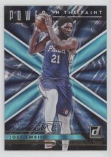 2021-22 Panini Donruss Power in the Paint Holo Teal Laser Joel Embiid #10 3t1