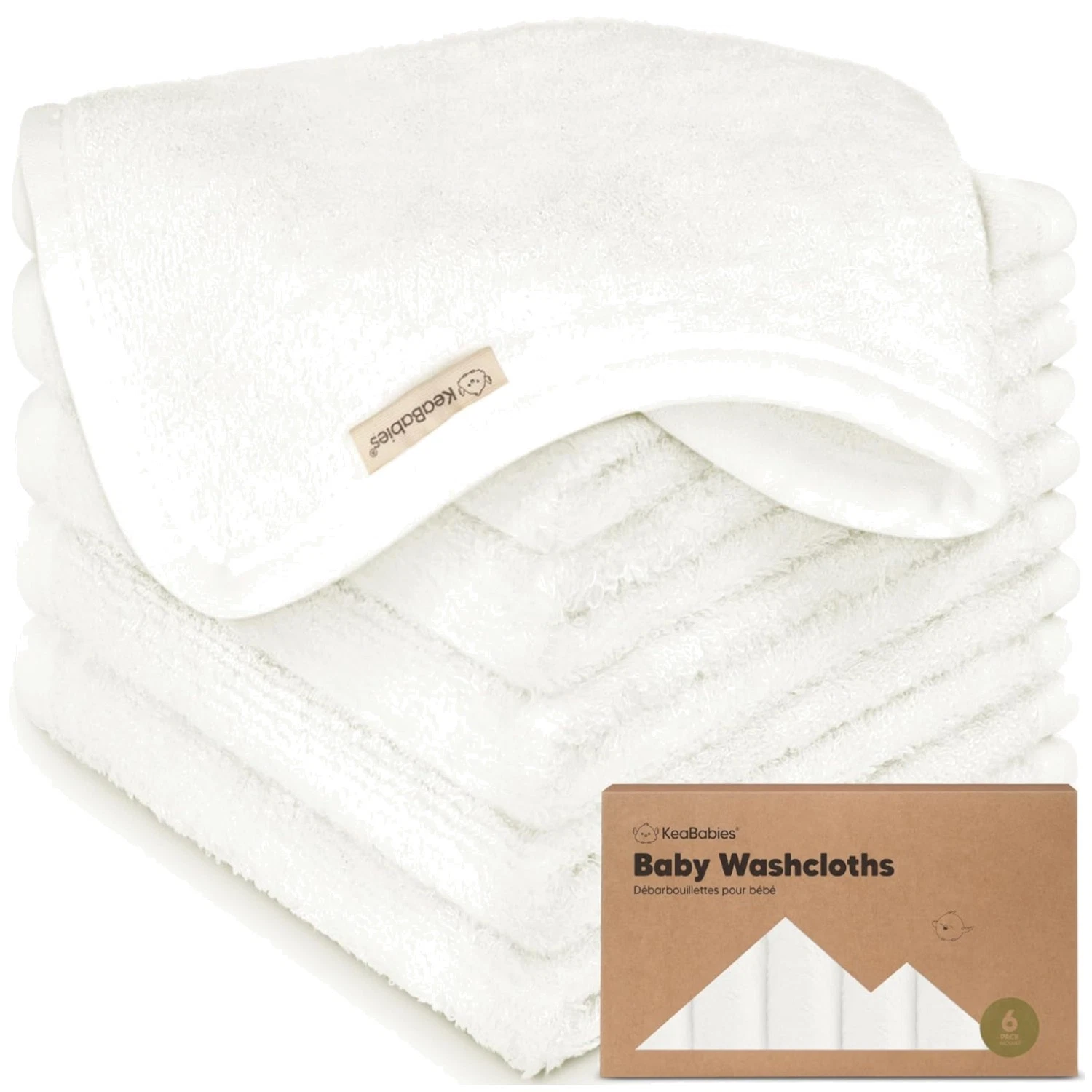 Reusable Bamboo Baby Face Towels 6-Pack