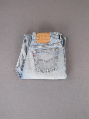 Levi's Jeans 501 Vintage 80s Made in Canada W32 Blue Mum Loose High Waist