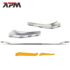 3x Zierleiste Stoßfänger Hinten Glänz Siber für Mercedes-Benz C-Klasse W206 C43