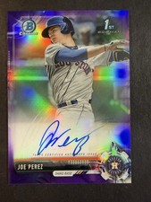 2017 Bowman Draft #CDA-JP Joe Perez Chrome Draft Pick Auto Purple #/250