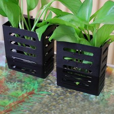 Upgraded Hanging Aquarium Plant Holder,2 Pcs Plastic Aquatic Plant Holders wi...