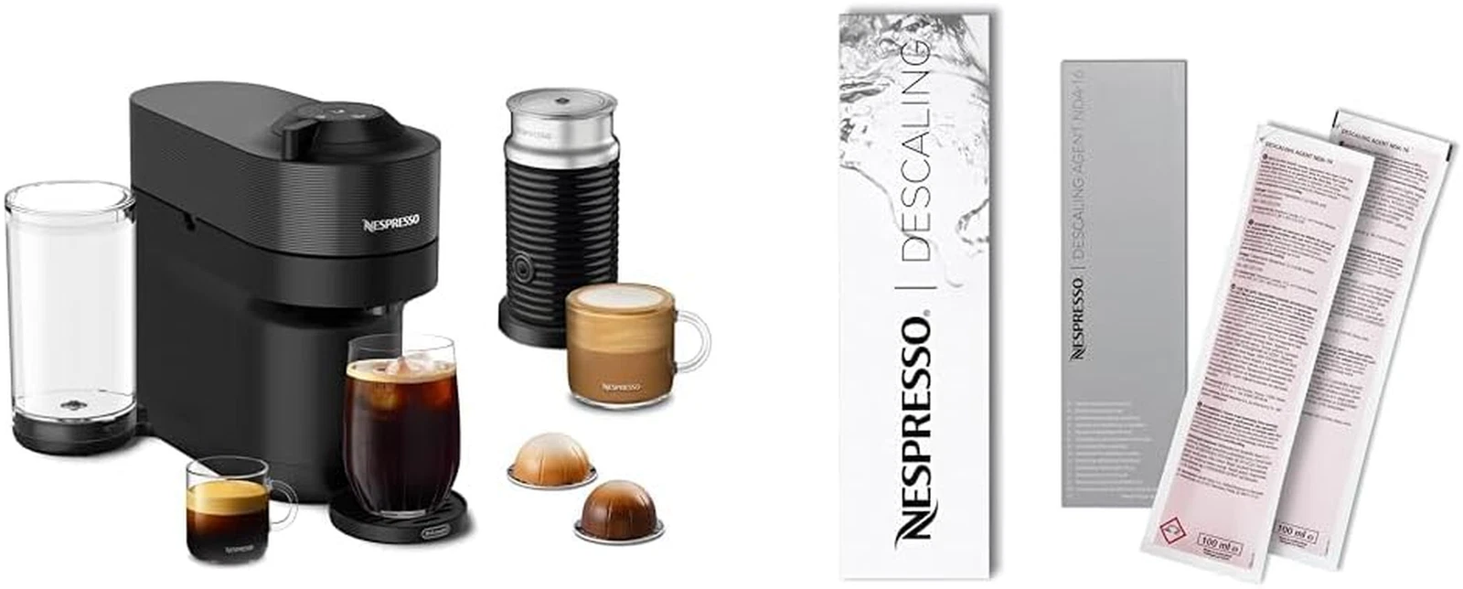 De'Longhi Vertuo Pop+ Coffee & Espresso Maker with Frother & Descaler