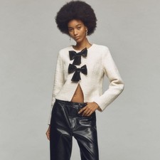 Anthropologie Avec Les Filles NWT Bow Tie Tweed Coquette Balletcore