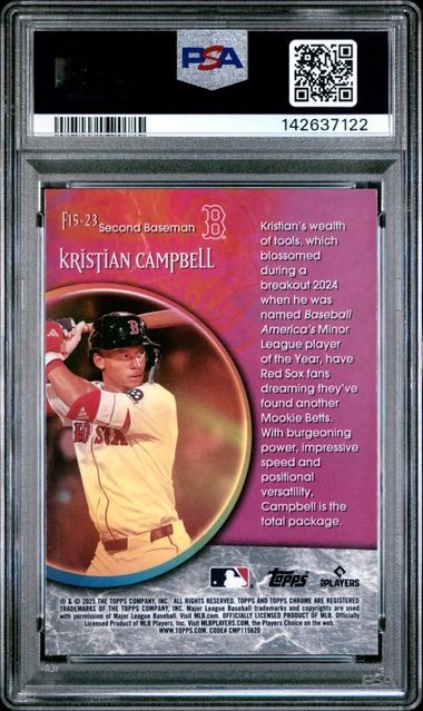 2025 Topps Chrome Update Series - Fortune 15 Kristian Campbell F15
