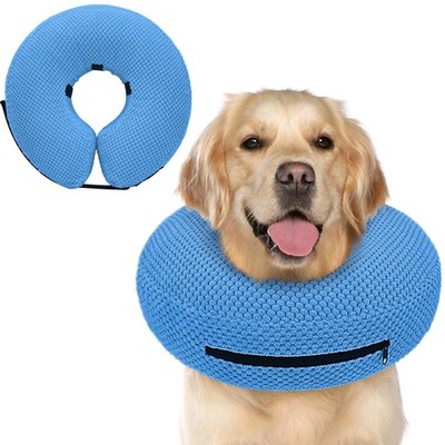 Inflatable Dog Cone Collar for Dogs to Stop Licking, Dog Donut Collar After S...