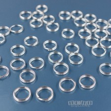 40 Sterling Silver 6mm 5.8mm x 0.6mm Split Jump Ring Connectors 33127-2