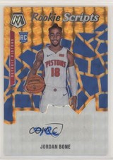 2019-20 Panini Mosaic Rookie Scripts Orange Prizm Jordan Bone #RS-JBN Auto 0je3