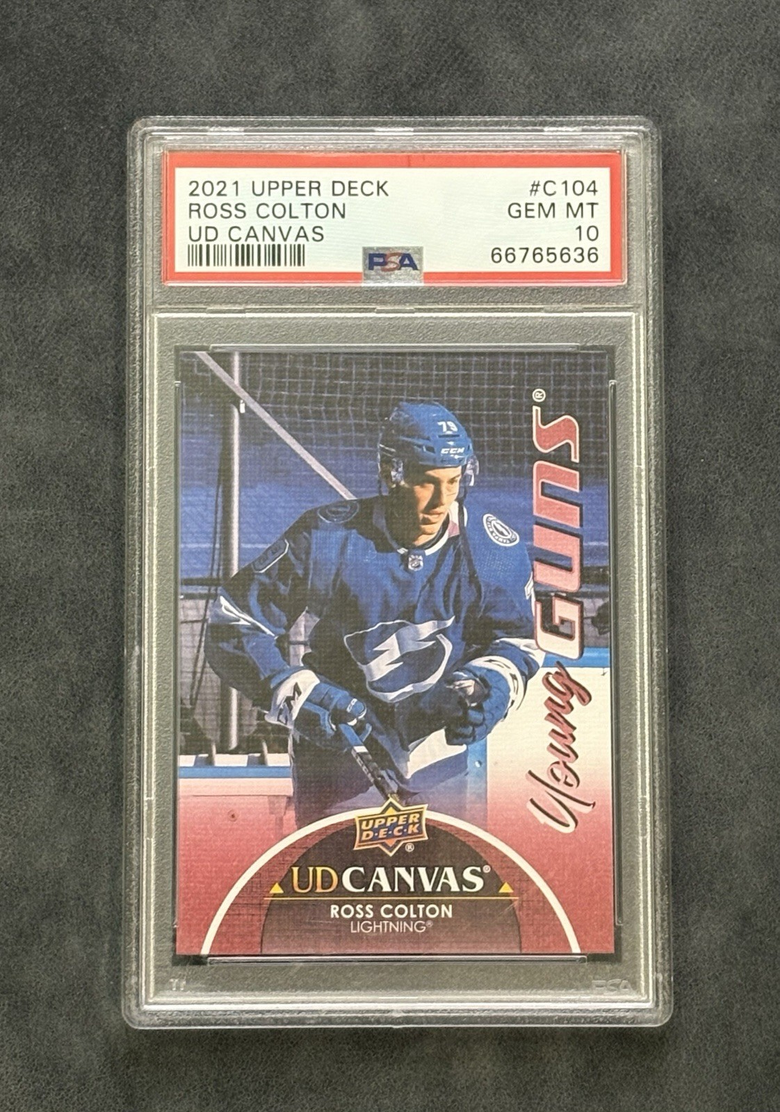 Ross Colton 2021-22 Upper Deck Young Guns Canvas PSA 10 Rookie RC C104