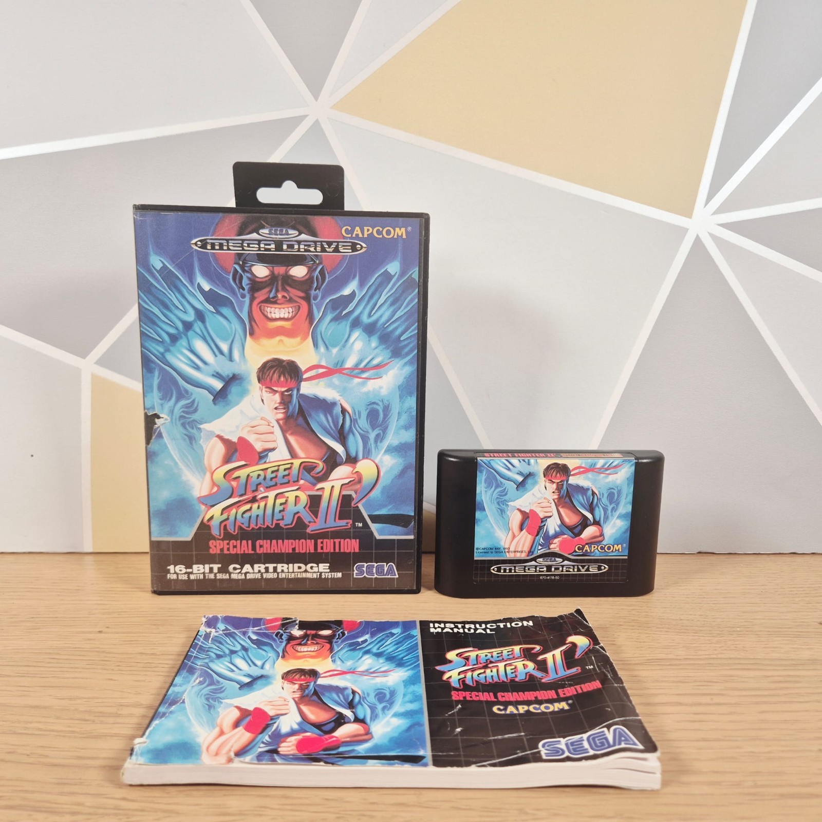 Street Fighter 2 Special Champion Edition Mega Drive Fighting Game with Manual