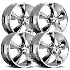 Set Of 4 Staggered Foose F105 Legend 18x718x8 5x4.75 1mm Chrome Wheels Rims
