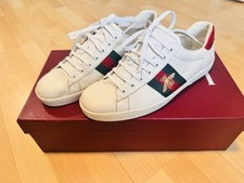 Gucci Ace Bee Embroidered Leather Sneakers - Men's Size 11 + Dust Bags 11