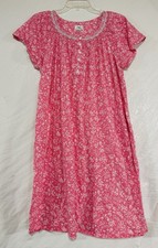 Aria Collection Women Nightgown Pink Floral Chemise Sz L Cottagecore Prairie