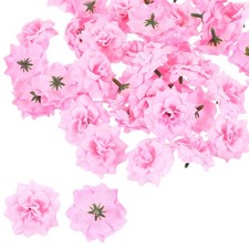100Pcs 1.77 Inch Artificial Roses Head Faux Flowers Wedding DIY Pink